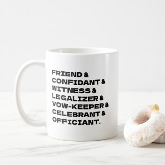 Wedding Officiant Customize List Coffee Mug