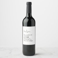 Wedding Officiant Proposal Wine Label