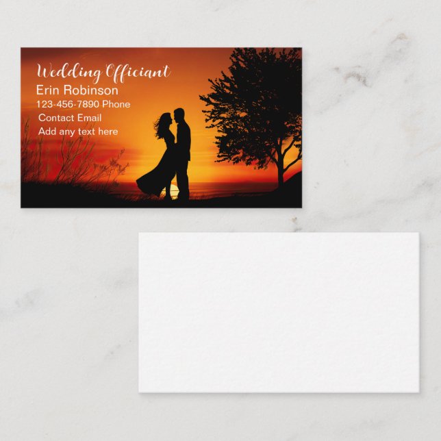 Wedding Officiant Scenic Business Cards  (Front/Back)