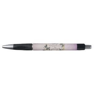 Wedding Olive Wreath Personalized Guest Book Pen