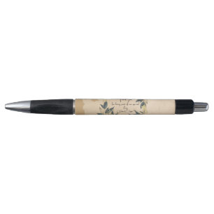 Wedding Olive Wreath Personalized Guest Book Pen