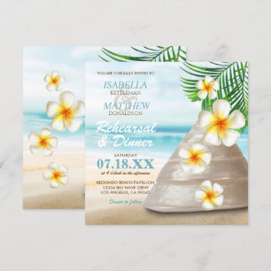 Wedding on the Beach   Rehearsal Dinner Invitation