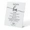 Wedding Open Bar Menu Sign Rustic Chic Calligraphy