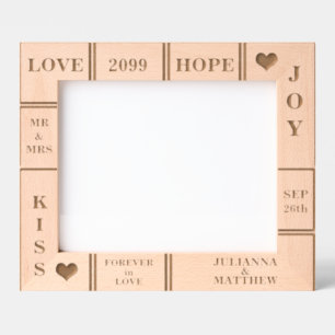 Wedding or Anniversary Custom Text 10x8 Etched Frames