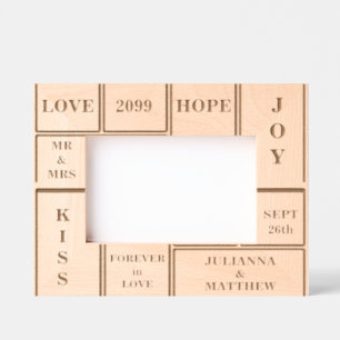 Wedding or Anniversary Custom Text 6x4 Etched Frames