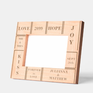 Wedding or Anniversary Custom Text 7x5 Etched Frames