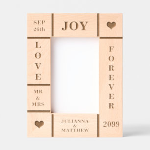 Wedding or Anniversary Custom Text Vert 4x6 Etched Frames