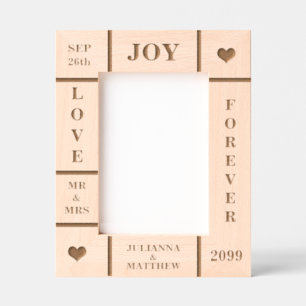 Wedding or Anniversary Custom Text Vert 5x7 Etched Frames