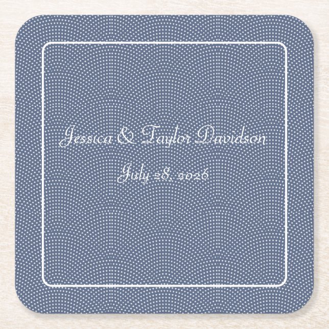 Wedding or anniversary Paper Coasters (Front)