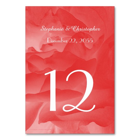 Wedding or Anniversary Table Number