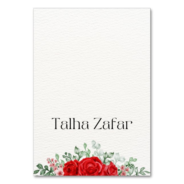 Wedding or Birthday Place Cards (Front)