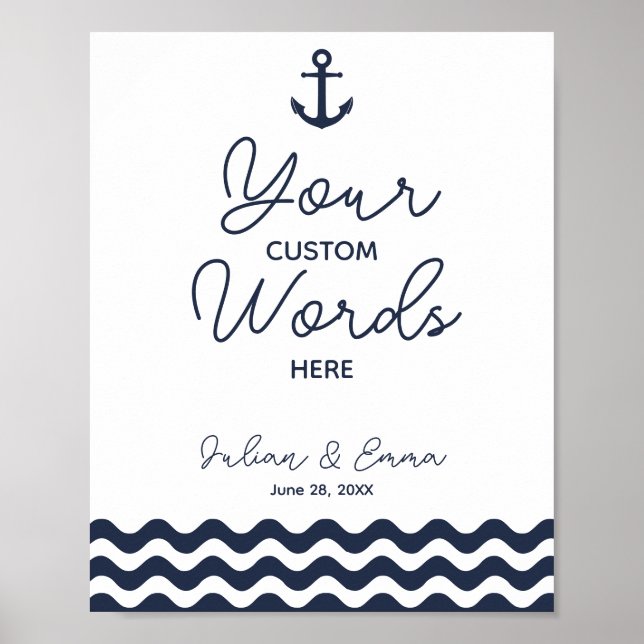 Wedding or Party Sign make your own custom (Front)