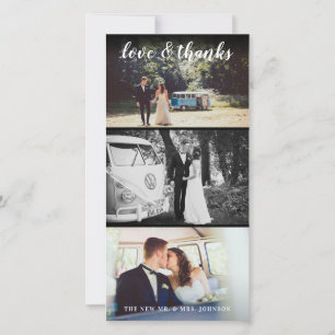 Wedding or Special Event Thank You Large 3 Photo Card