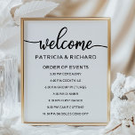 Wedding Order of Events Sign | Chic Calligraphy<br><div class="desc">This stunning calligraphy wedding suite exudes a modern, bold, and timeless design. Our comprehensive collection provides everything you need to create a cohesive and chic atmosphere, including matching menu cards, personalized napkins, striking signs, favours, and much more. Don't hesitate to reach out via chat for personalized assistance or to discover...</div>