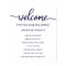 Wedding Order of Events Sign | Chic Navy Blue