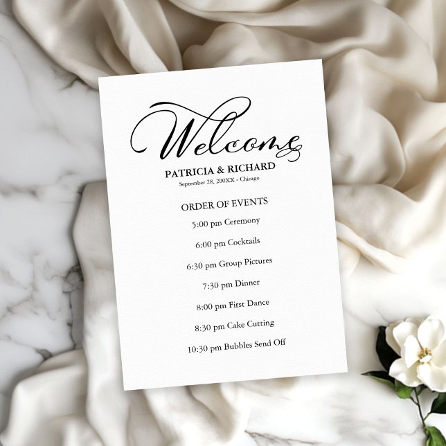Wedding Order of Events Timeline Schedule Program (Creator Uploaded)