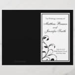 Wedding Order of Service and Ceremony Program<br><div class="desc">Make this order of service and wedding program as both a courtesy to your guests and a momento of your wedding ceremony. This wedding program features black swirls and curls on a white background. All of the text can be easily customized from the product order page. You can follow the...</div>