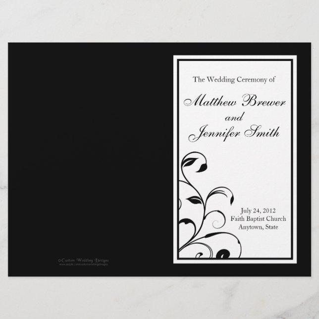 Wedding Order of Service and Ceremony Program (Front)