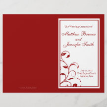 Wedding Order of Service and Ceremony Program
