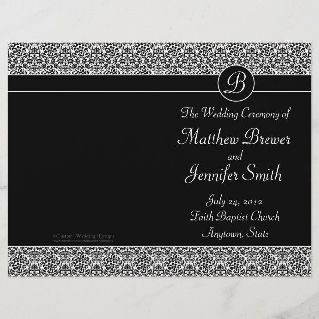 Wedding Order of Service and Ceremony Program (Front)