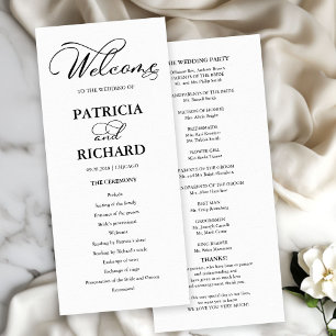 Wedding Order of Service Ceremony Elegant Program