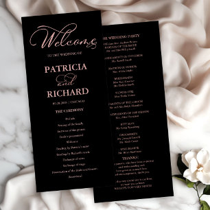 Wedding Order of Service Ceremony Elegant Program