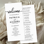 Wedding Order of Service Ceremony Program<br><div class="desc">This stunning calligraphy wedding suite exudes a modern, bold, and timeless design. Our comprehensive collection provides everything you need to create a cohesive and chic atmosphere, including matching menu cards, personalized napkins, striking signs, favours, and much more. Don't hesitate to reach out via chat for personalized assistance or to discover...</div>