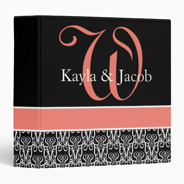 Wedding Organizer Binder Coral 1 (Front/Spine)