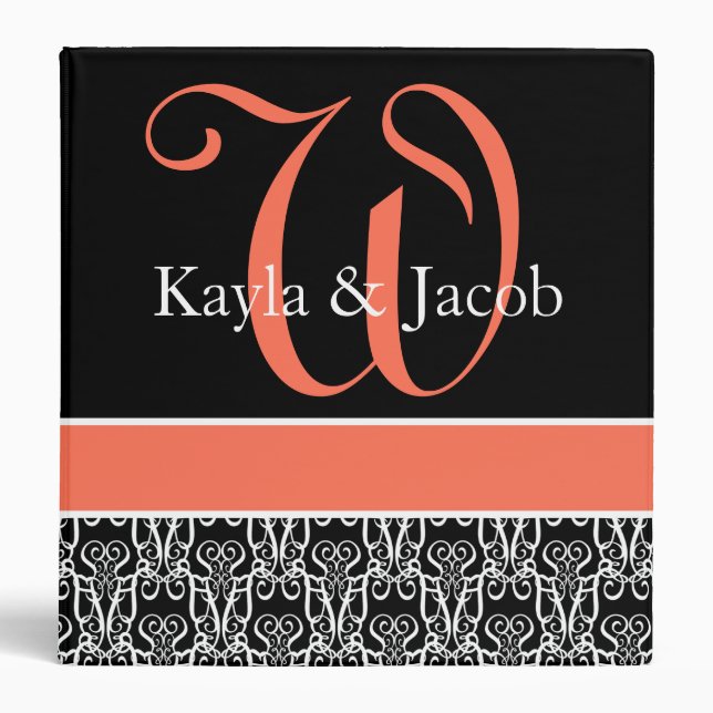 Wedding Organizer Binder Coral 2 (Front)