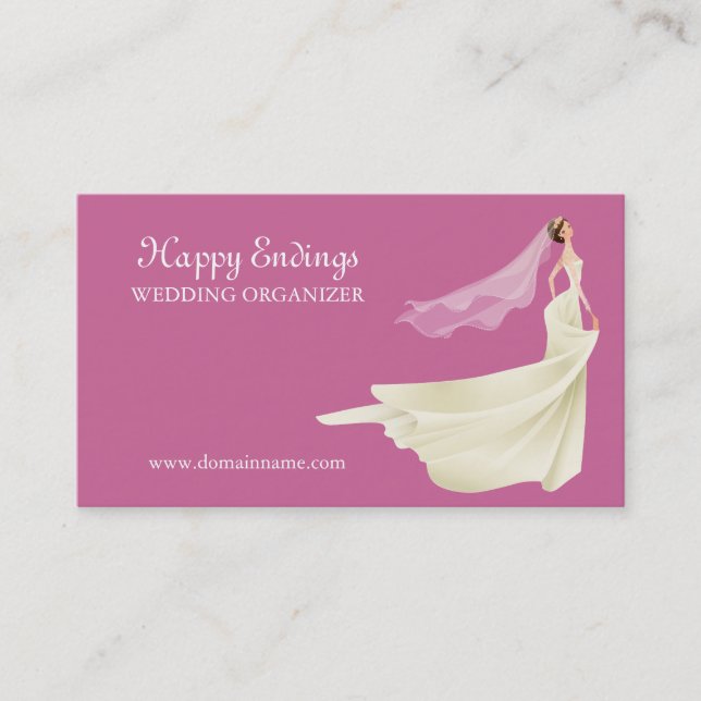 Wedding Organizer Business Card Template (Front)