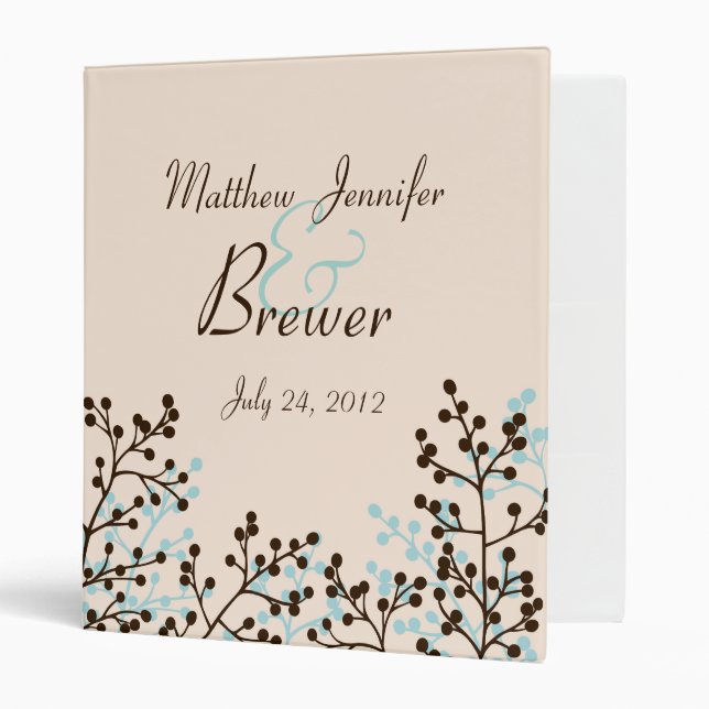 Wedding Organizer, Planning Binder and Memory Book (Front/Inside)