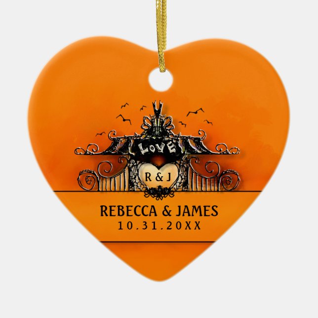 Wedding Ornament - Halloween Love (Front)