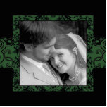 Wedding Ornament Photo Sculpture Ornament<br><div class="desc">Black and White Wedding Invitations With Your Photo Swirls Wedding Invitations - See more Swirls Save the Dates and Invitations-Black Funky Elegant Swirls Wedding Save the Date, Wedding Invitations, RSVP Response Cards, Direction Cards, Thank You Cards and more. Black Distressed with a little Paint Splat- Royal Black Damask Wedding RSVP...</div>