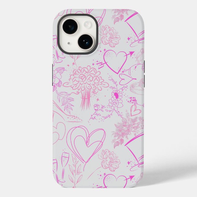 Wedding ornaments pattern 02 Case-Mate iPhone case (Back)