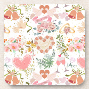 Wedding ornaments pattern coaster