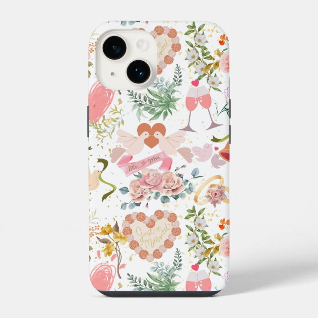 Wedding ornaments pattern iPhone case (Back)