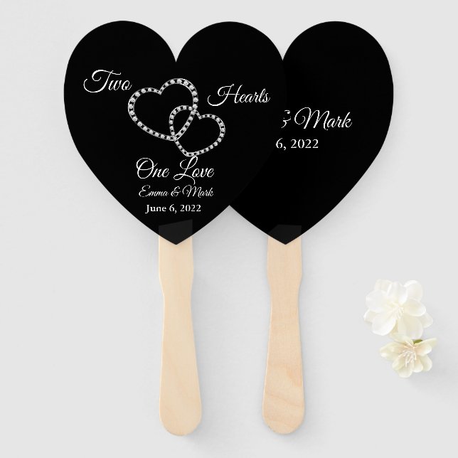 Wedding Paddle Fan (Front and Back)