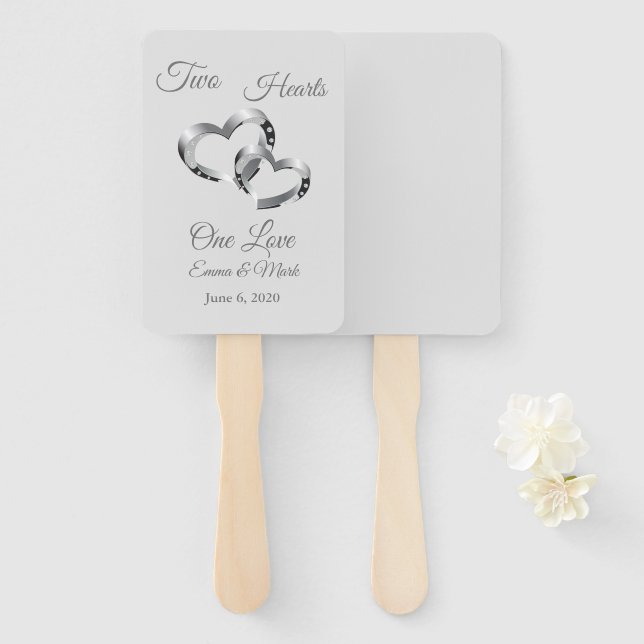 Wedding Paddle Fan (Front and Back)