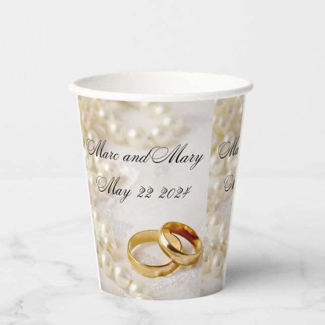 Wedding paper cups customizable (Front)
