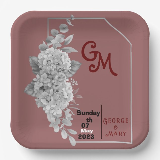 Wedding    paper cups paper plate (Front)