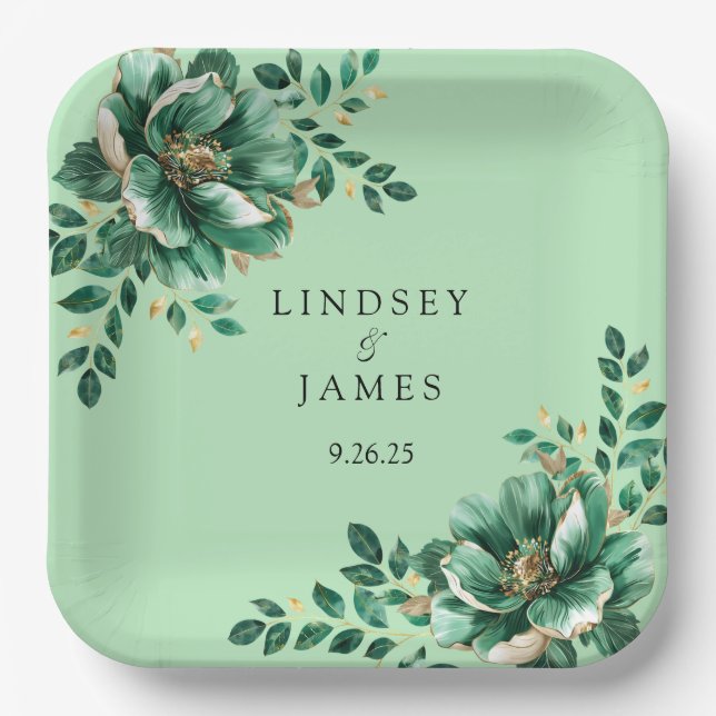 Wedding  paper plate (Front)