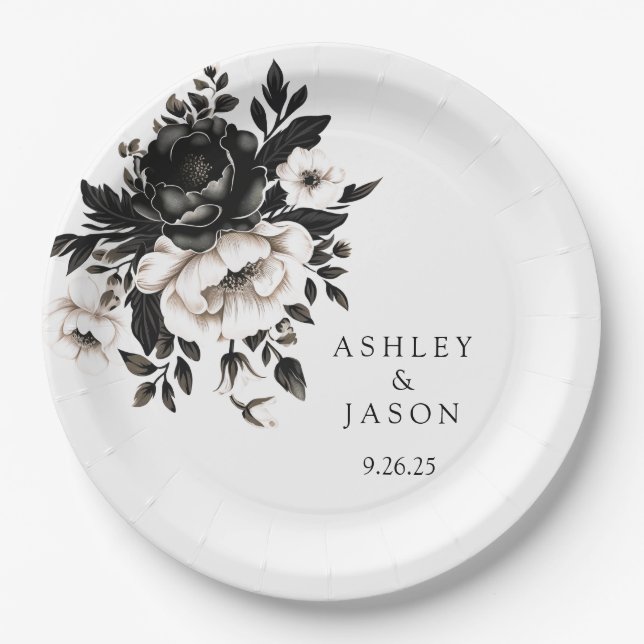 Wedding  paper plate (Front)
