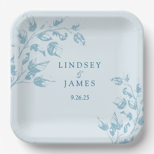 Wedding  paper plate (Front)