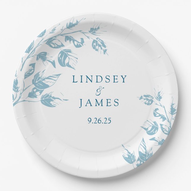 Wedding  paper plate (Front)