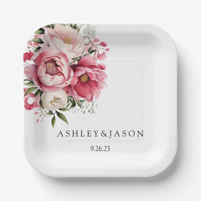 Wedding  paper plate (Front)