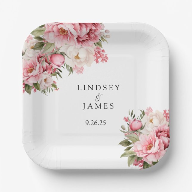 Wedding  paper plates (Front)