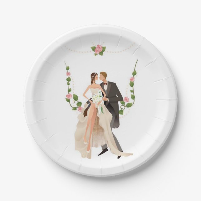 Wedding Paper Plates (Front)
