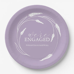 Wedding Paper Plates Lavender Wreath