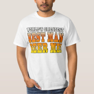 Wedding Parties Favours : Worlds Greatest Best Man T-Shirt