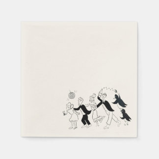 Wedding Party Conga Line Cocktail Napkin